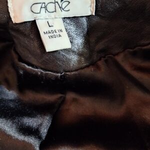 Cache Black Leather Jacket
